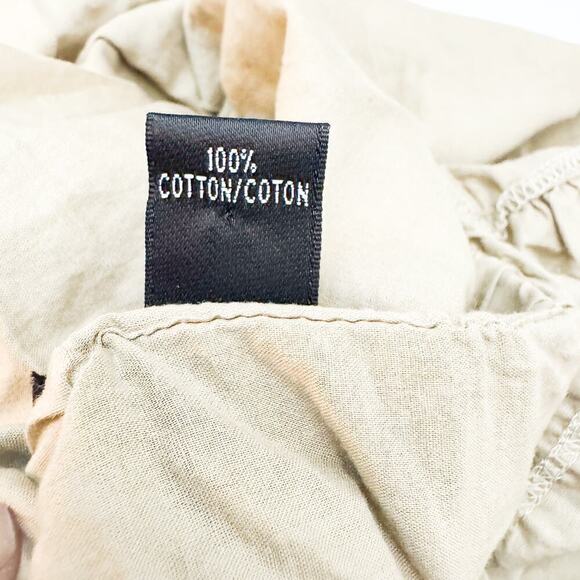 Club Monaco Khaki Ruffled Cotton Peasant Midi Skirt Size M - Picture 5 of 7